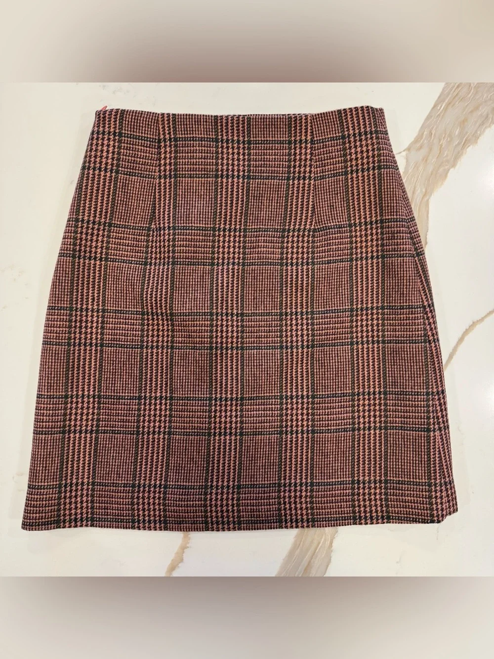 Walker Slater Kim Scottish Wool Tweed Plaid Wrap A-Line Mini Skirt UK 6 US 2